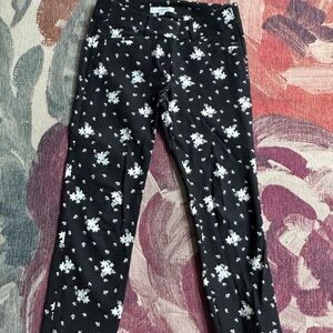 LOFT Black Floral Kids Leggings